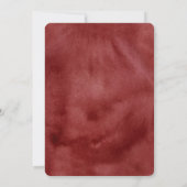 Wir Got eine Verheiratete Burgunder Wasserfarbenho Einladung (Rückseite)