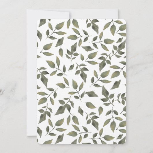 Wir Got eine Verheiratete "Simple Greenerity Weddi Einladung (Rückseite)