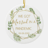 wir got in einer Pandemie ersten Weihnachten Keramik Ornament (Vorne)