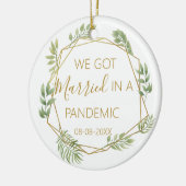 wir got in einer Pandemie ersten Weihnachten Keramik Ornament (Links)
