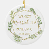 wir got in einer Pandemie ersten Weihnachten Keramik Ornament (Hinten)