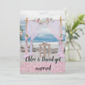 Wir got verheiratet! Ankündigung der Ehe (Stehend Vorderseite)