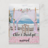 Wir got verheiratet! Ankündigung der Ehe Postkarte (Vorderseite)