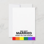Wir Got Verheiratet Danke, dass du gekommen bist Dankeskarte (Vorderseite)