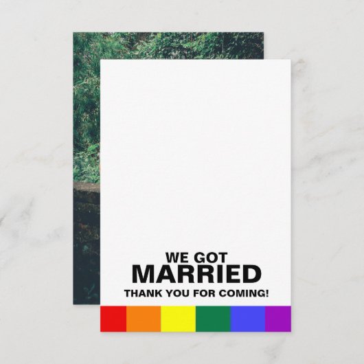 Wir Got Verheiratet Danke, dass du gekommen bist Dankeskarte (Vorne/Hinten)