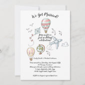 Wir Got Verheiratet - FOTO Hochzeitsempfang Einlad Einladung (Vorderseite)