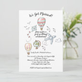 Wir Got Verheiratet - FOTO Hochzeitsempfang Einlad Einladung (Stehend Vorderseite)