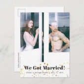 "Wir Got Verheiratet" Hochzeitsankündigung Postkar Ankündigungspostkarte (Vorne/Hinten)
