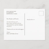 "Wir Got Verheiratet" Hochzeitsankündigung Postkar Ankündigungspostkarte (Rückseite)