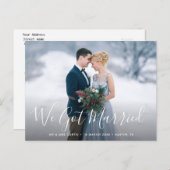 WIR GOT VERHEIRATET | Hochzeitserklärung Postkarte (Vorne/Hinten)