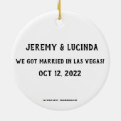 Wir Got Verheiratet in Las Vegas Ornament (Hinten)