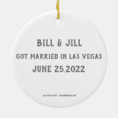 Wir Got Verheiratet in Las Vegas Ornament (Hinten)