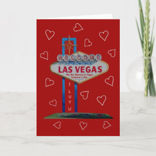 Wir Got Verheiratet in VEGAS Valentinstag Card Feiertagskarte