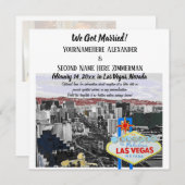 Wir Got Verheiratet Las Vegas Wedding Foto Einladung (Vorne/Hinten)