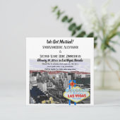 Wir Got Verheiratet Las Vegas Wedding Foto Einladung (Stehend Vorderseite)