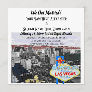 Wir Got Verheiratet Las Vegas Wedding Foto Einladung