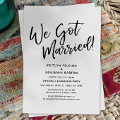 "Wir Got Verheiratet!" Lässige Script-Hochzeitsemp Einladung