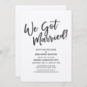 "Wir Got Verheiratet!" Lässiger Empfang für Skript Einladung (Vorne/Hinten)