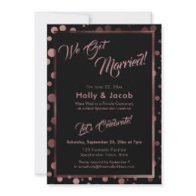 Wir Got Verheiratet! Rose Gold Confetti Bubbles & 