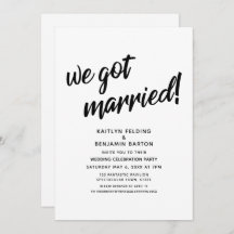 "Wir Got Verheiratet!" Script-Hochzeitsempfang