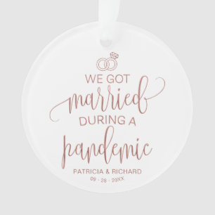 Wir Got Verheiratet während einer Pandemie Elegant Ornament