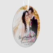 Wir Got Verheiratet während einer Pandemie Foto Ch Ornament (Vorderseite)