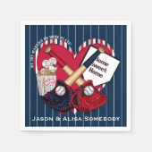 Wir got Verheiratet, Zuhause Plate Baseball Napkin Serviette (Vorderseite)