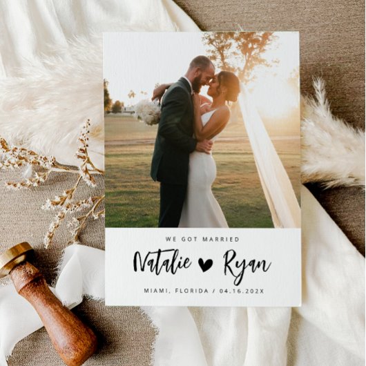 wir got verheiratete benutzerdefinierte Foto Hochz