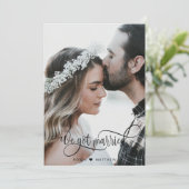 Wir Got Verheiratete, elegante Black Script Foto H Ankündigung (Stehend Vorderseite)