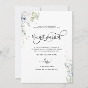 Wir got Verheiratete, elegante Verheiratete Hochze Ankündigung