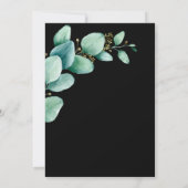 Wir Got Verheiratete Eukalyptus-Blätter Hochzeitse Einladung (Rückseite)