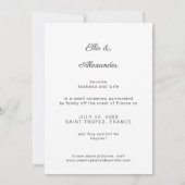 Wir Got Verheiratete Mod Foto Hochzeitsankündigung Einladung (Rückseite)