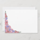 Wir Got Verheiratete Rosa Flora Hochzeitsempfehlun Einladung (Rückseite)