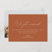 Wir Got Verheiratete Skripthochzeitsankündigung Dankeskarte (Vorne/Hinten)