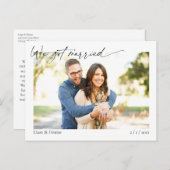 Wir Got Verheiratete SkriptWedding Announcement El Postkarte (Vorne/Hinten)