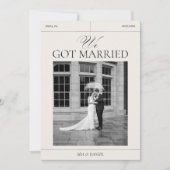 Wir Got Verheiratete Vintage Hochzeitskarte (Vorderseite)