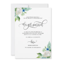 Wir got Verheiratete, weiße Blumenhochzeit Verheir