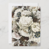 Wir Got Verheiratete Winter-Blume Hochzeitsfeier Einladung (Rückseite)