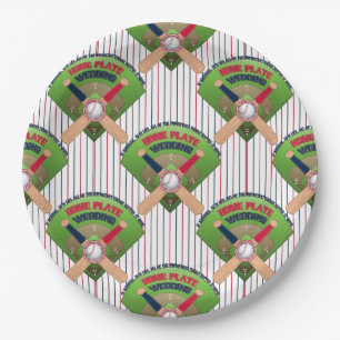 Wir got Verheiratete Zuhause-Plate-Baseball-4-PAPE Pappteller