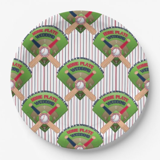 Wir got Verheiratete Zuhause-Plate-Baseball-4-PAPE Pappteller (Vorderseite)