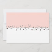 Wir Got Verheirateten Glitzer Herz Foto Peach und  Einladung (Rückseite)