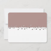 Wir Got Verheirateten Glitzer Herz Foto Rose Gold Einladung (Rückseite)