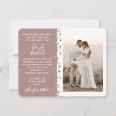 Wir Got Verheirateten Glitzer Herz Foto Rose Gold Einladung (Vorderseite)