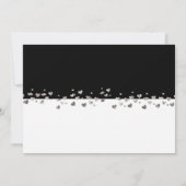 Wir Got Verheirateten Glitzer Herz Foto Schwarz-We Einladung (Rückseite)