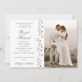 Wir Got Verheirateten Glitzer Herzstück Foto Elope Einladung (Vorderseite)