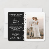 Wir Got Verheirateten Glitzer Herzstück Foto Lila Einladung (Vorderseite)