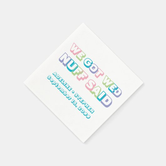 Wir Got Wed Nuff Said Funny Wedding Party Gefallen Serviette (Ecke)