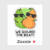Wir gourten den Beat Funny Veggie Pun Aufkleber (Blatt)