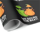 Wir gourten den Beat Funny Veggie Pun Dark BG Geschenkpapier (Rolleneckpunkt)