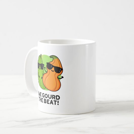 Wir gourten den Beat Funny Veggie Pun Kaffeetasse (Vorderseite Links)